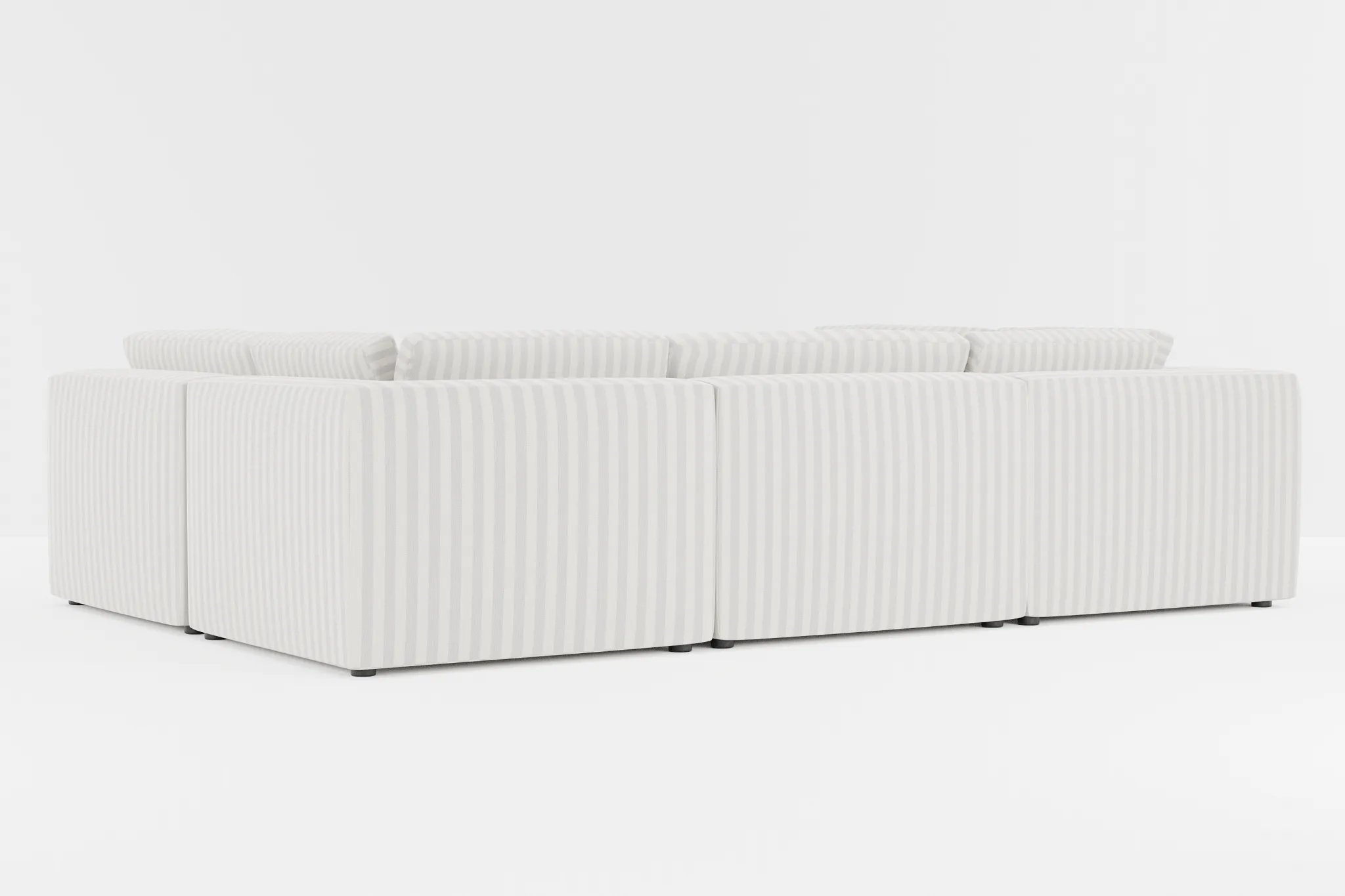 Destin Sea Lane Light Gray Fabric 6-piece Pit Sectional