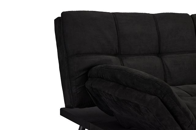 Bowie Black Micro Sofa Futon