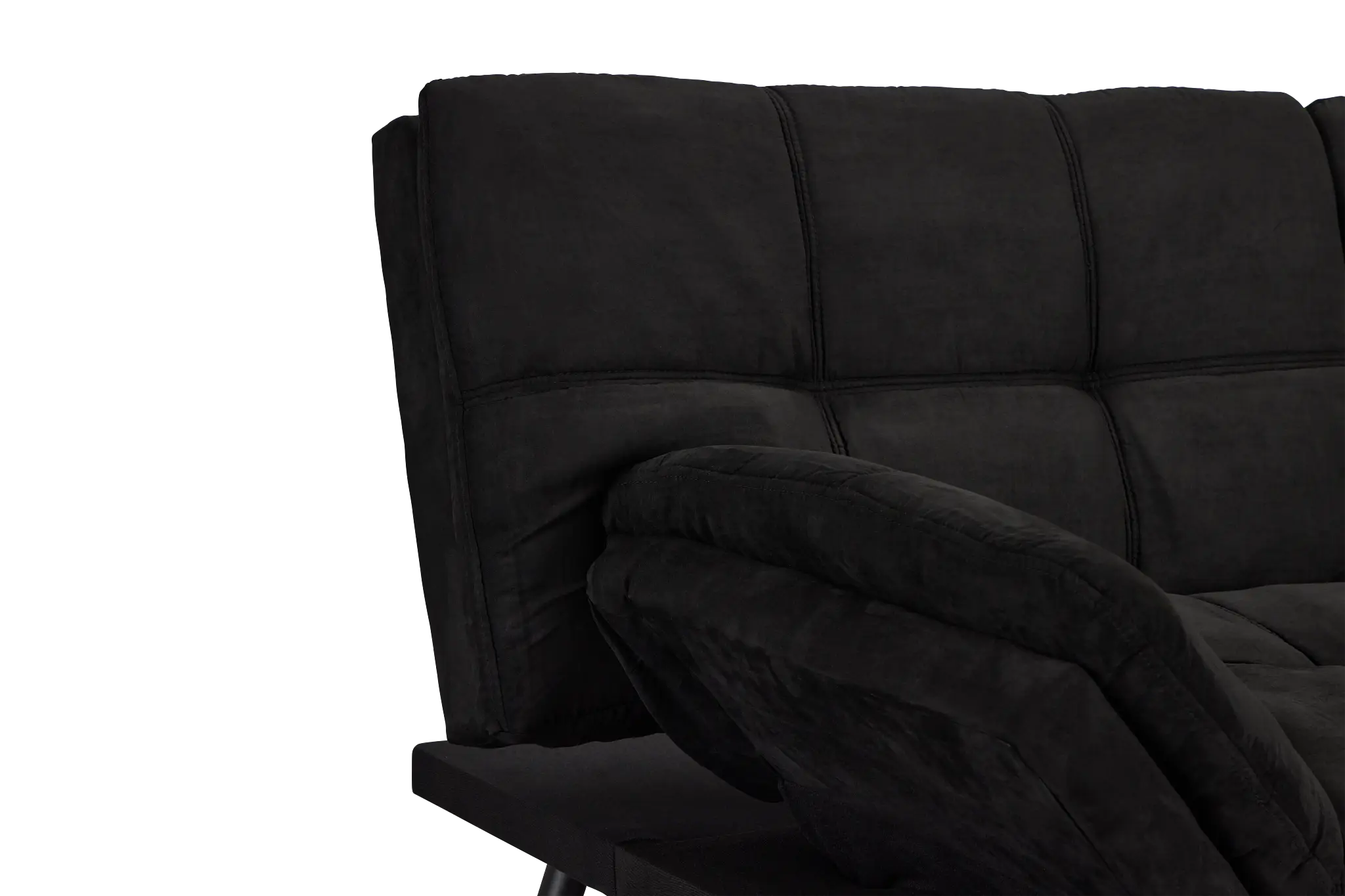 Bowie Black Micro Sofa Futon Bowie Black Micro Sofa Futon