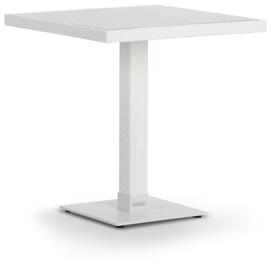 Lisbon2 White 27" Square Table