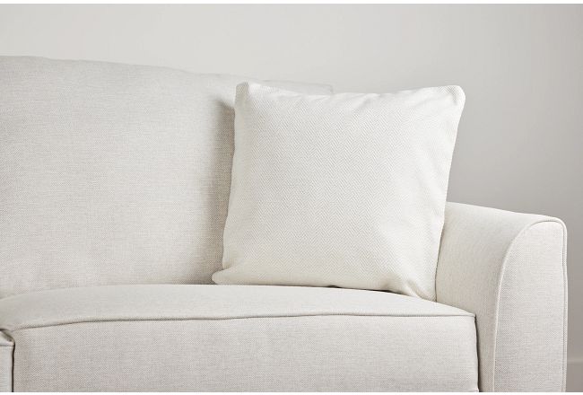 Avery White 20" Accent Pillow