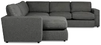 Brantley Dark Gray Fabric Large Left Chaise Sectional