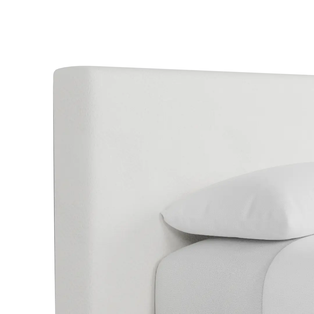 Grayton Sutton White 44" Upholstered Platform Bed Grayton Sutton White 44" Upholstered Platform Bed