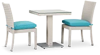 Bahia Dark Teal 27" Square Table & 2 Chairs