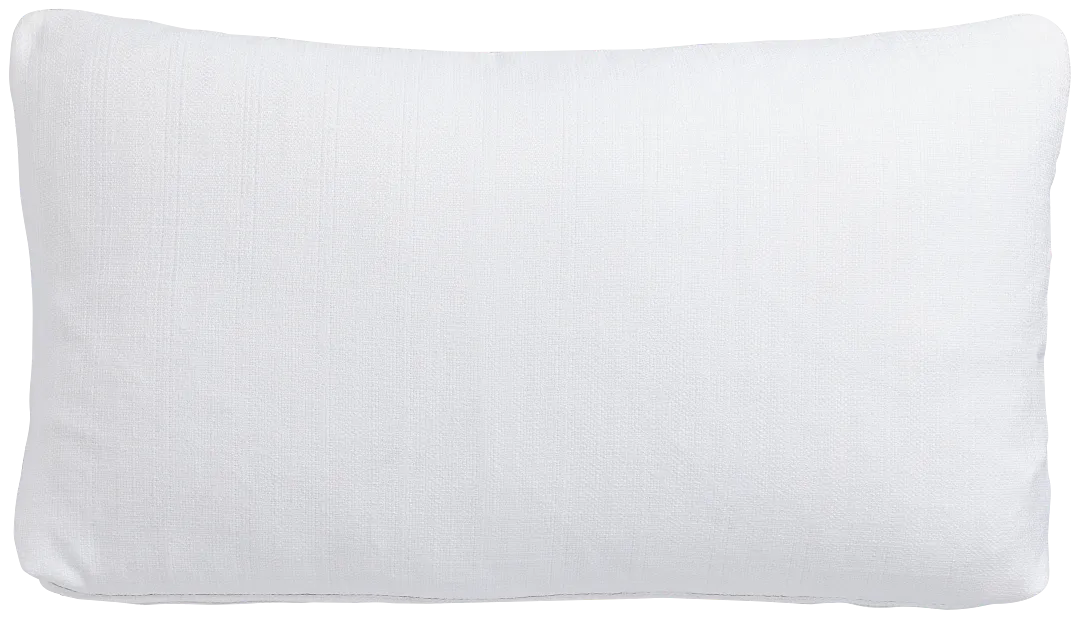Zeke White Lumbar Accent Pillow