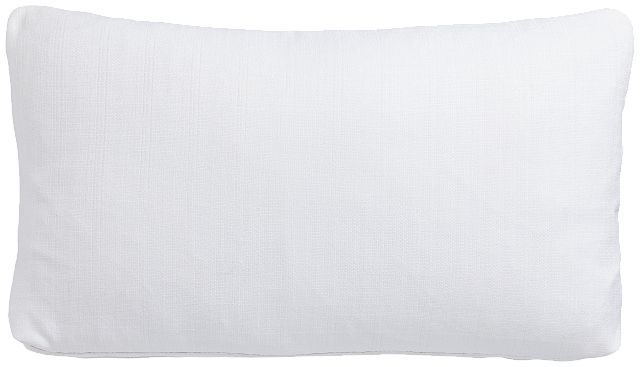 Zeke White Lumbar Accent Pillow