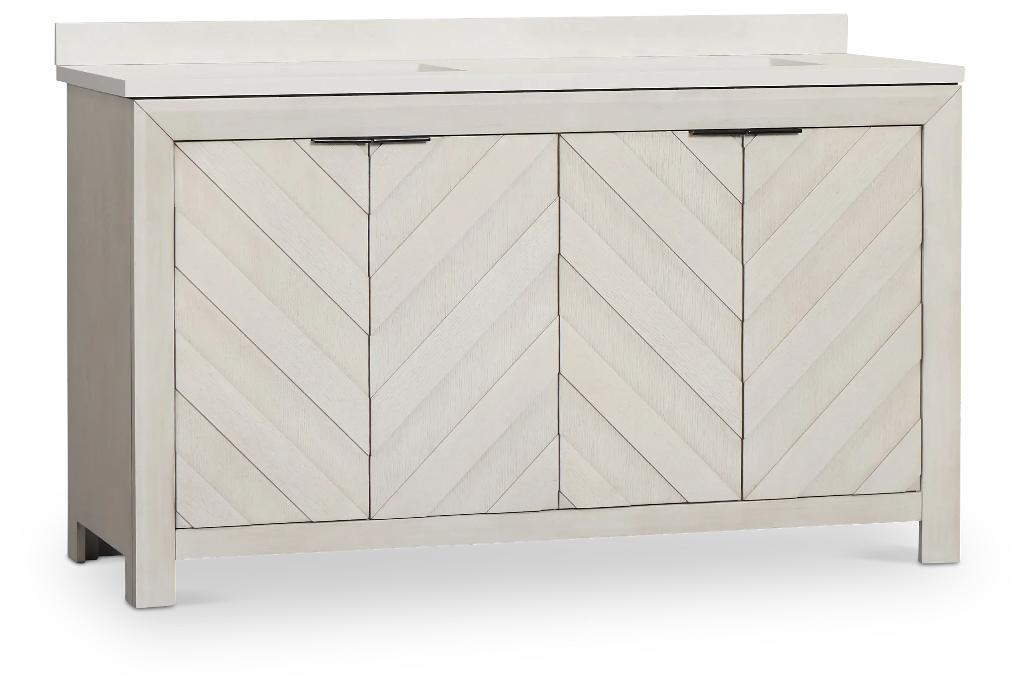 Delray White 60" Double Bathroom Vanity