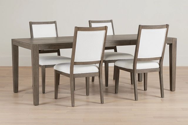 Alden Gray Rect Table & 4 Chairs