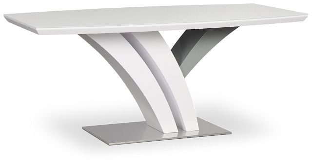 Lima White Rectangular Table