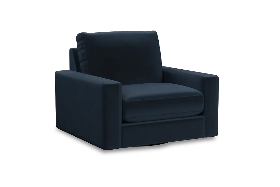 Edgewater Joya Dark Blue Swivel Chair