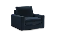 Edgewater Joya Dark Blue Swivel Chair