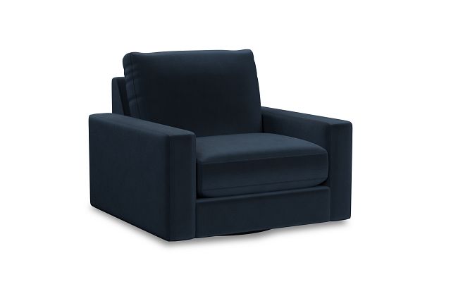 Edgewater Joya Dark Blue Swivel Chair