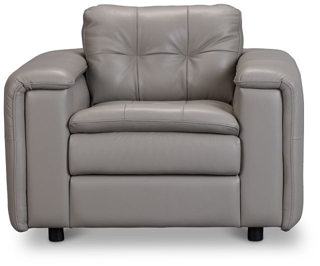 Rowan Gray Leather Chair