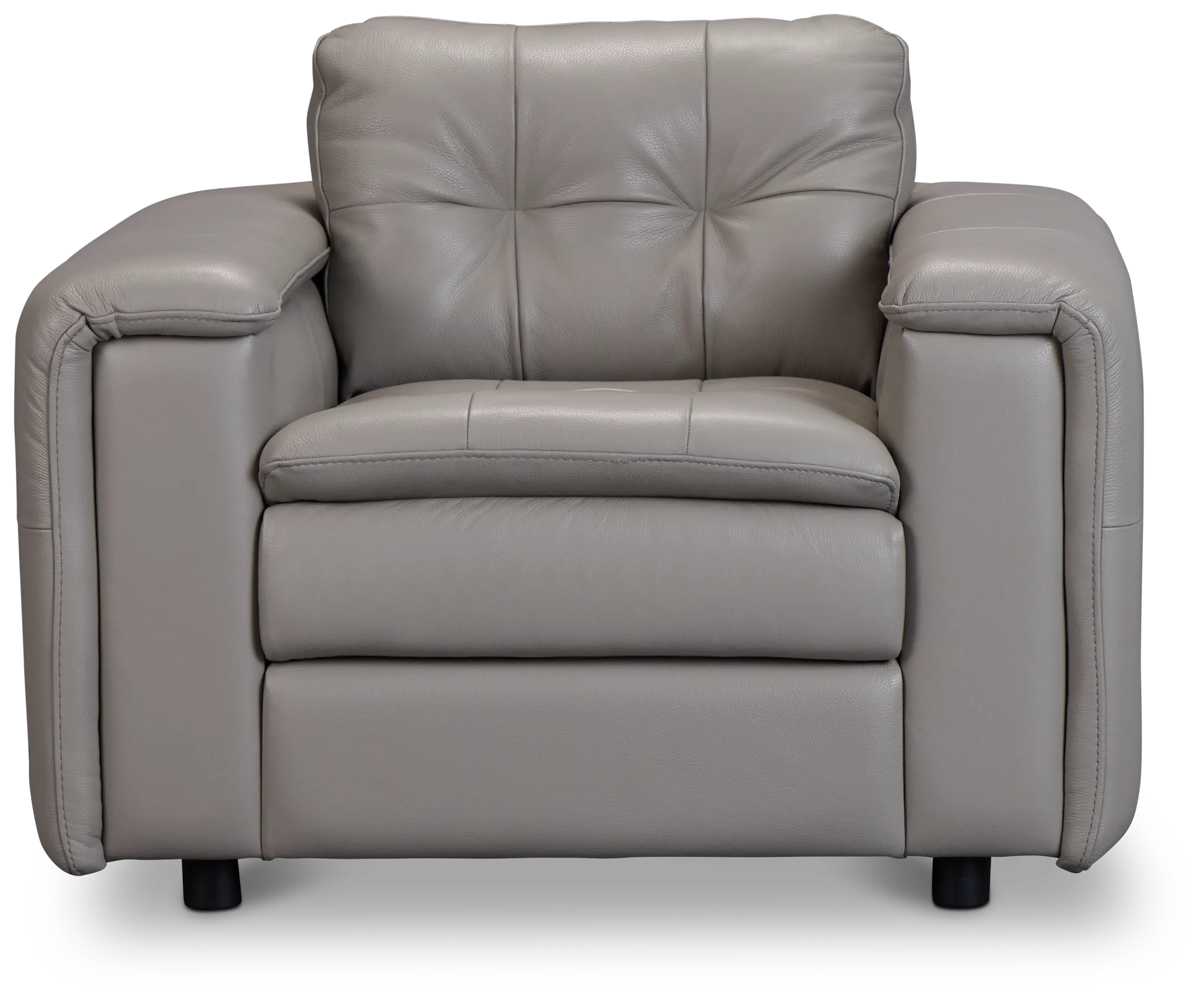Rowan Gray Leather Chair
