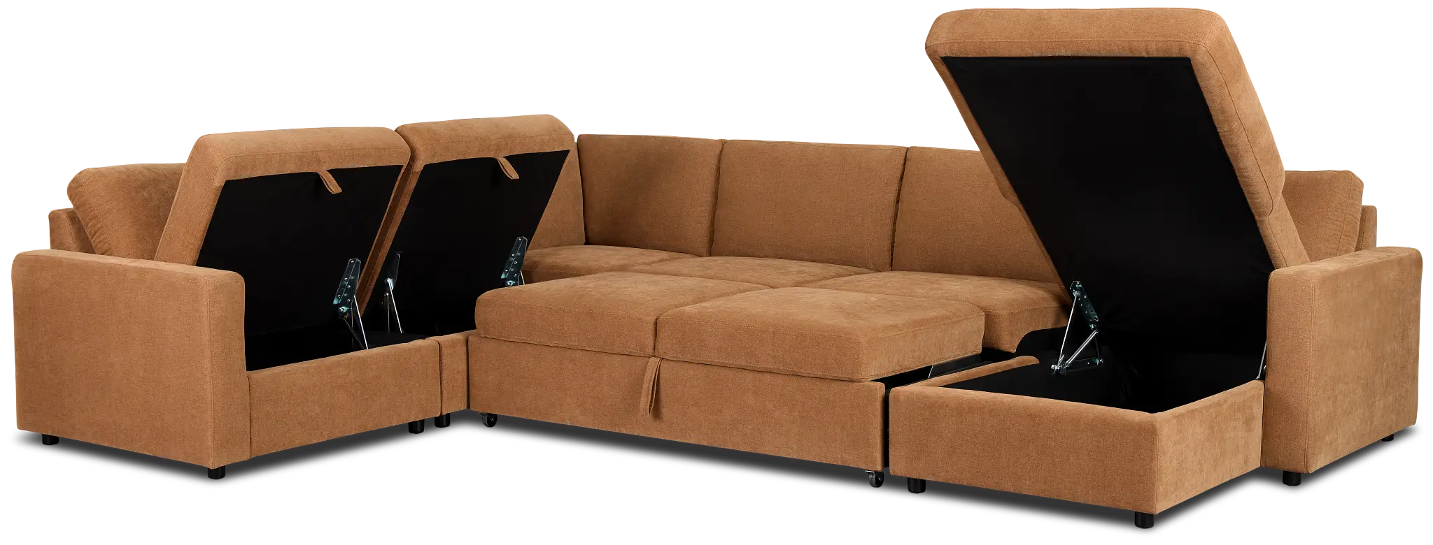 Addie Brown Fabric Medium Right Chaise Storage Sleeper Sectional Addie Brown Fabric Medium Right Chaise Storage Sleeper Sectional