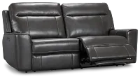 Benji Dark Gray Lthr/vinyl Power Reclining Sofa