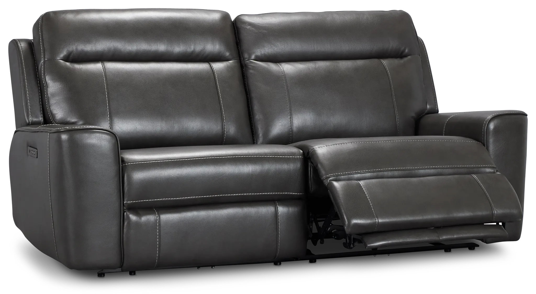 Benji Dark Gray Lthr/vinyl Power Reclining Sofa