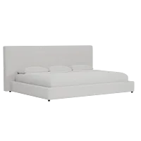 Grayton Delray Pewter 54" Upholstered Platform Bed