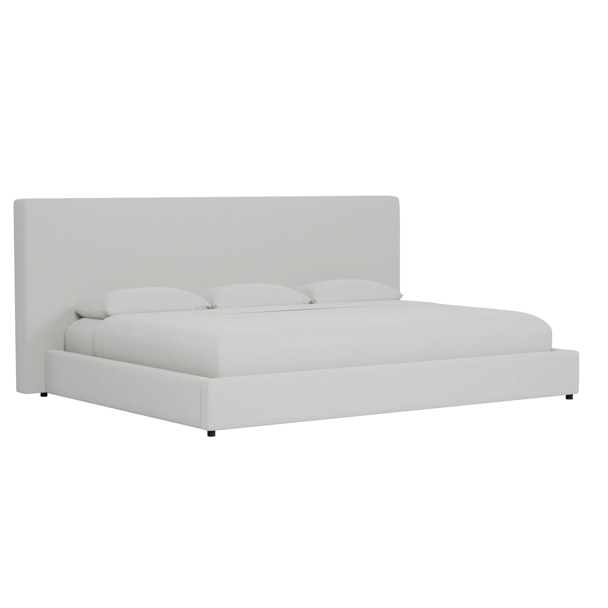 Grayton Delray Pewter 54" Upholstered Platform Bed