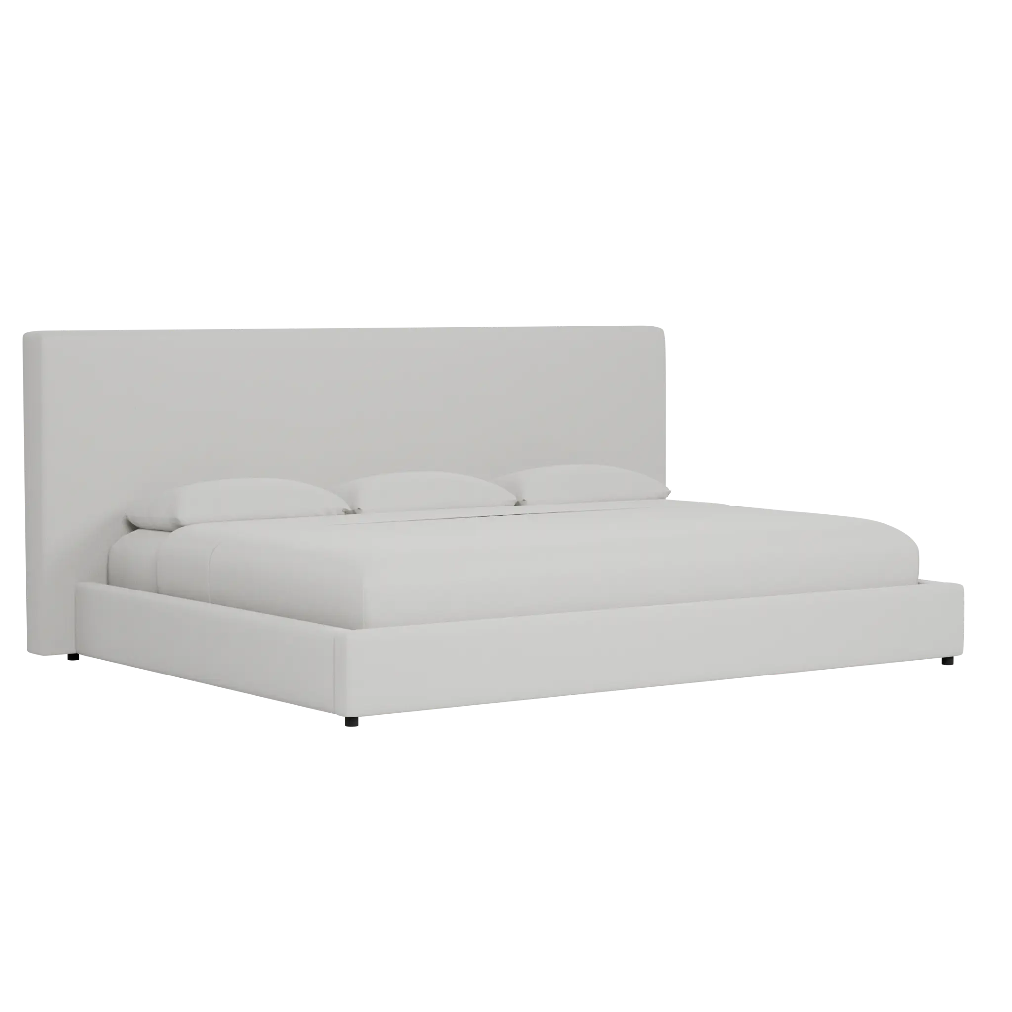 Grayton Delray Pewter 54" Upholstered Platform Bed Grayton Delray Pewter 54" Upholstered Platform Bed