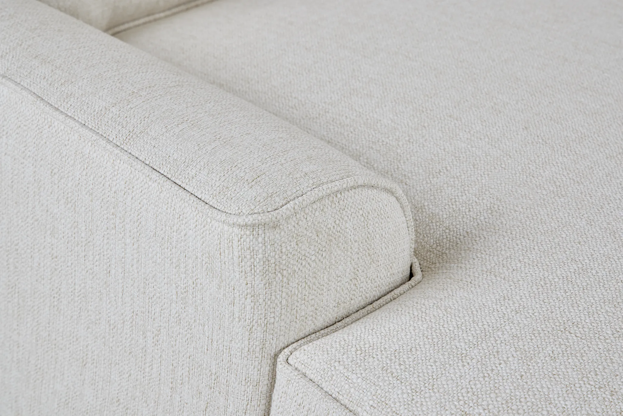 Austin White Fabric Small Left Cuddler Sectional