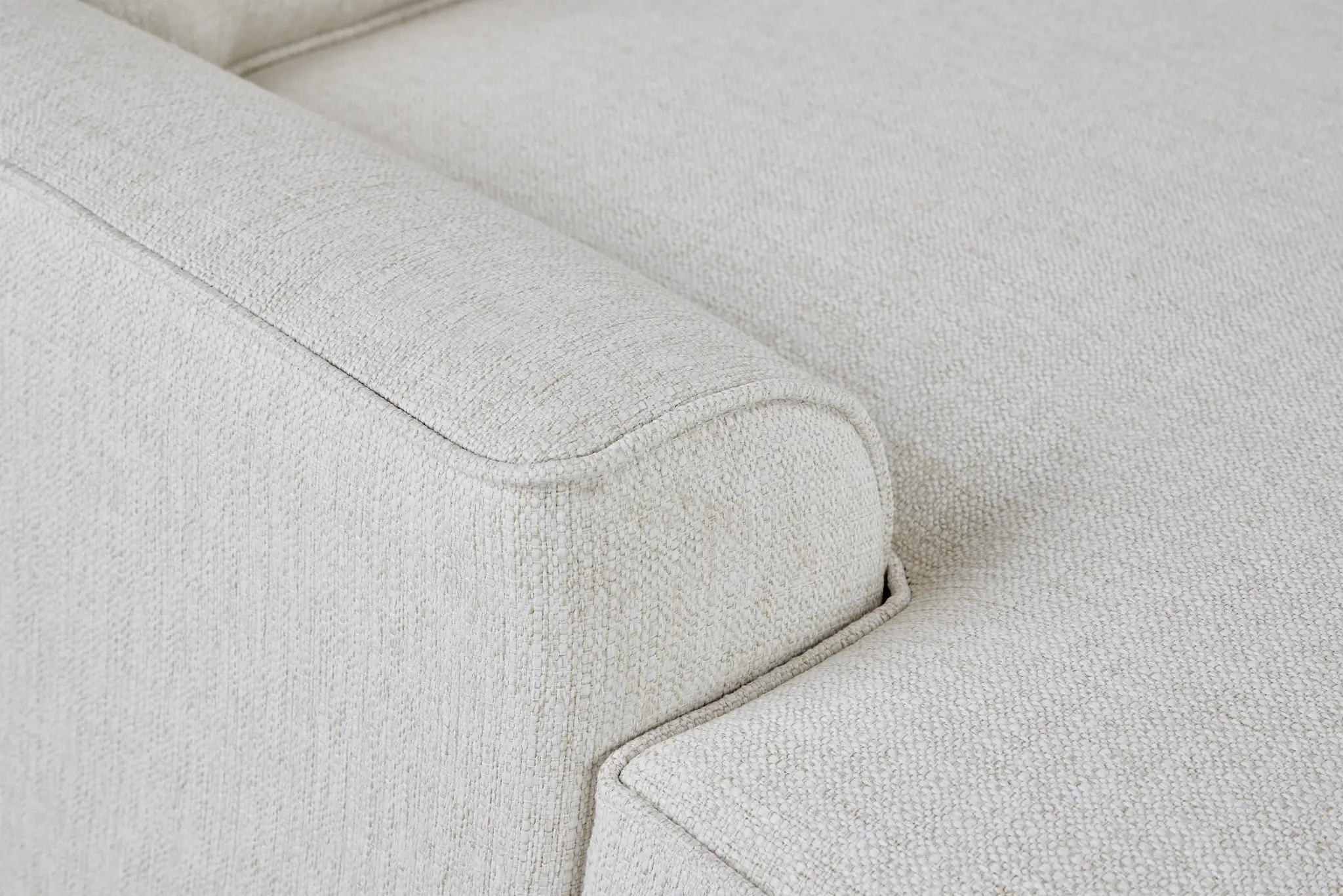 Austin White Fabric Small Left Cuddler Sectional Austin White Fabric Small Left Cuddler Sectional