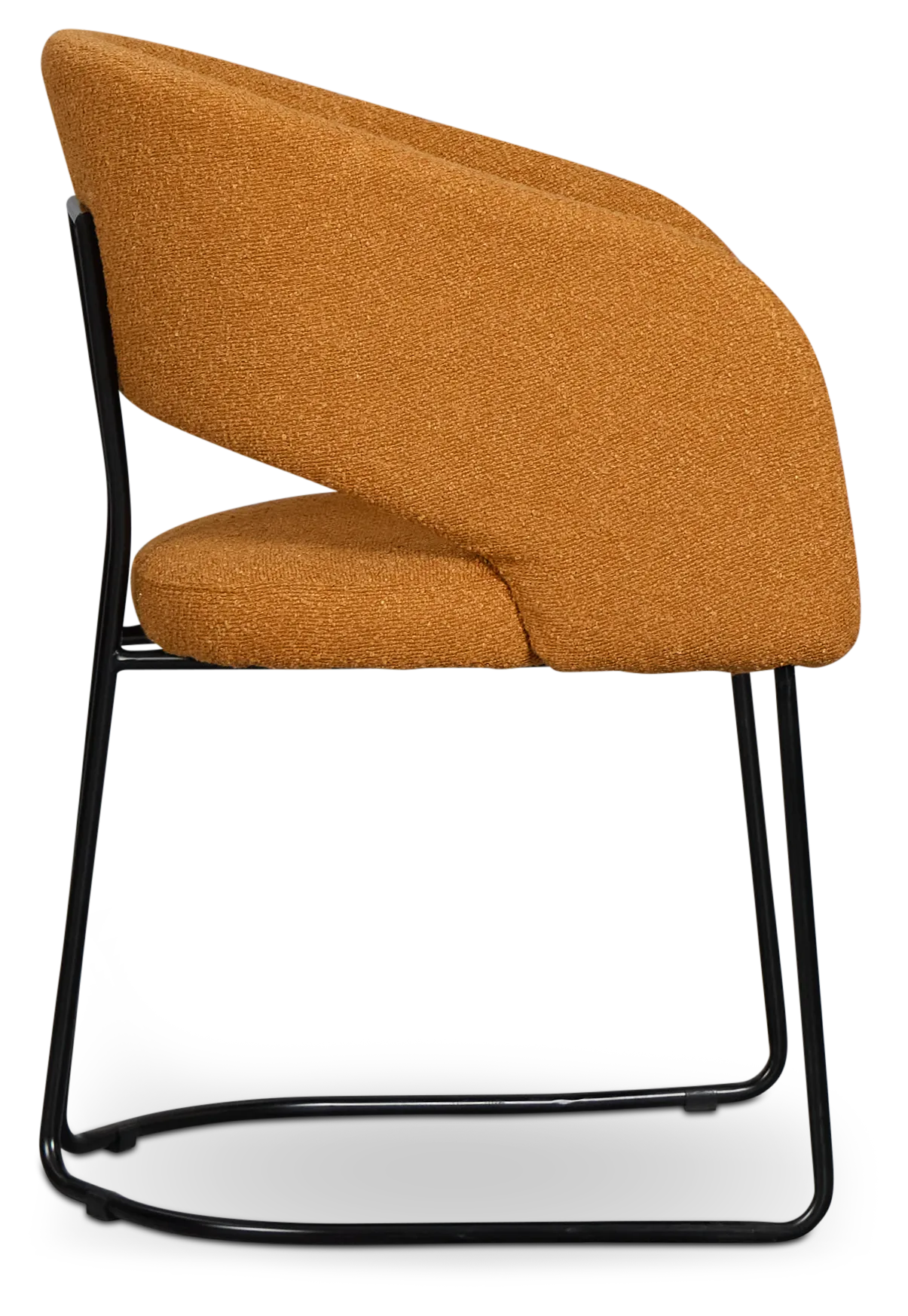 Merrick Dark Orange Round Upholstered Side Chair