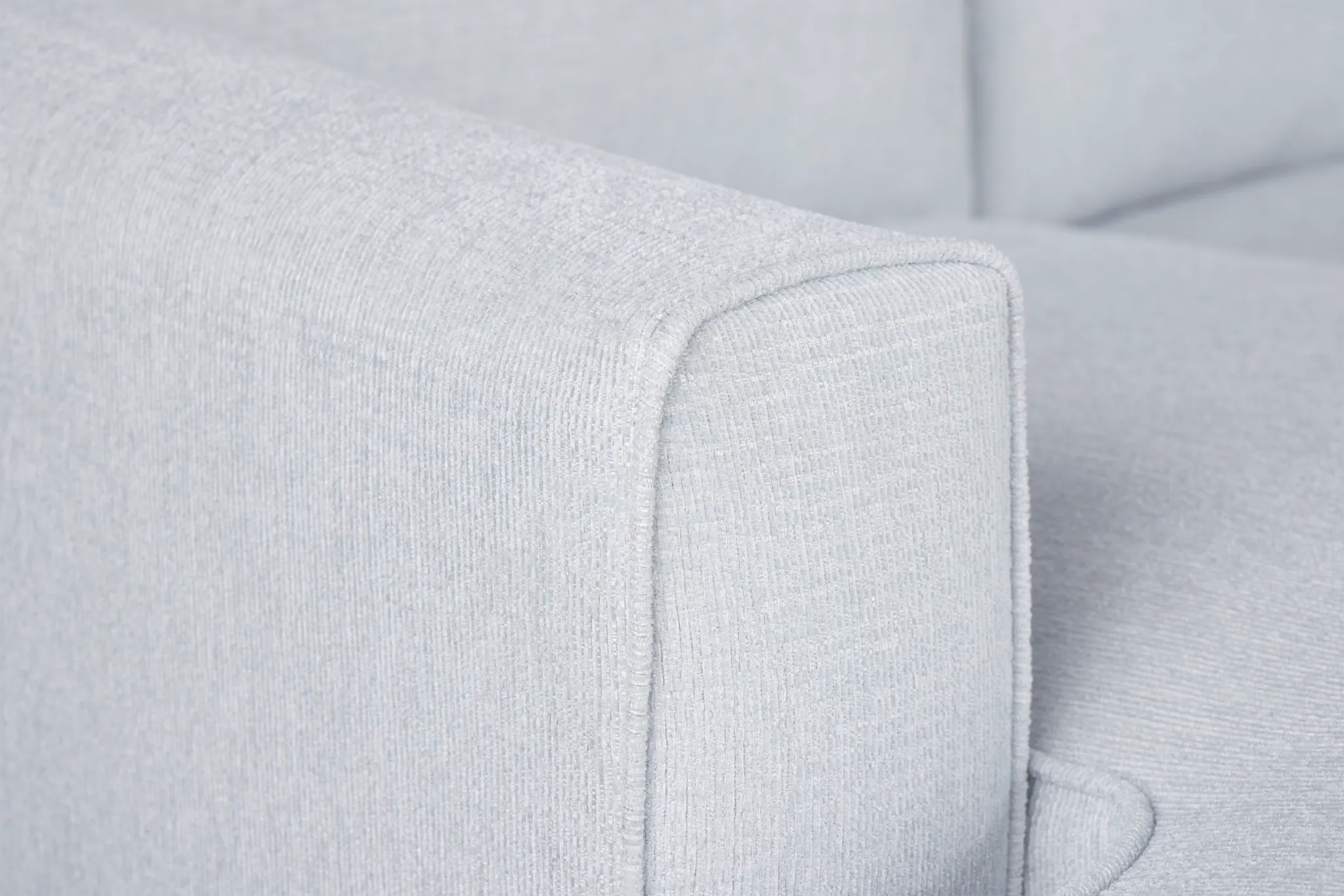 Avalon Light Blue Fabric Left Chaise Sectional