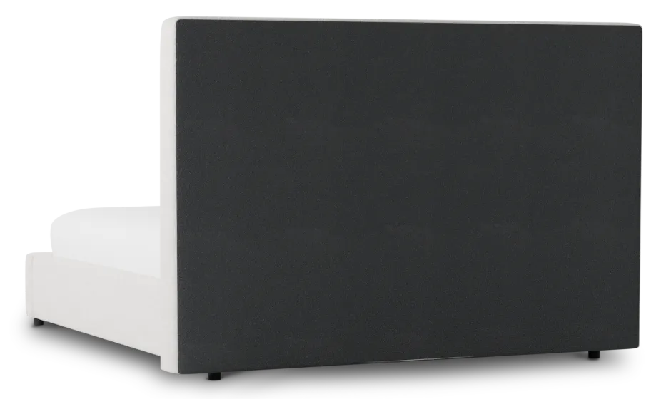 Grayton Linen Light Beige 54" Upholstered Platform Bed