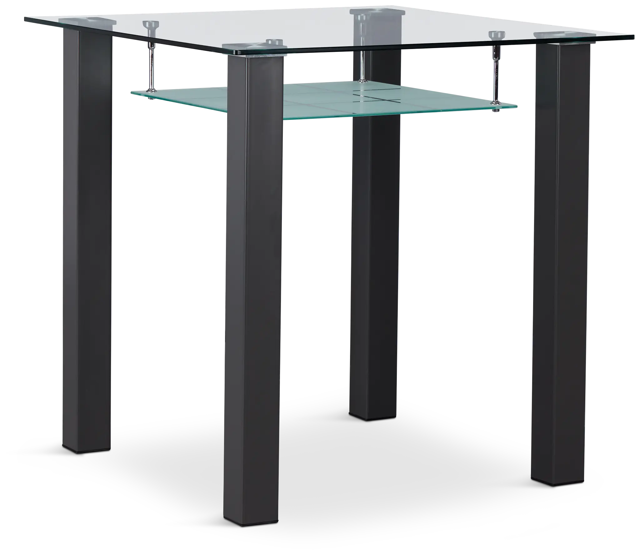 Vienna Dark Gray Glass Square High Dining Table Vienna Dark Gray Glass Square High Dining Table