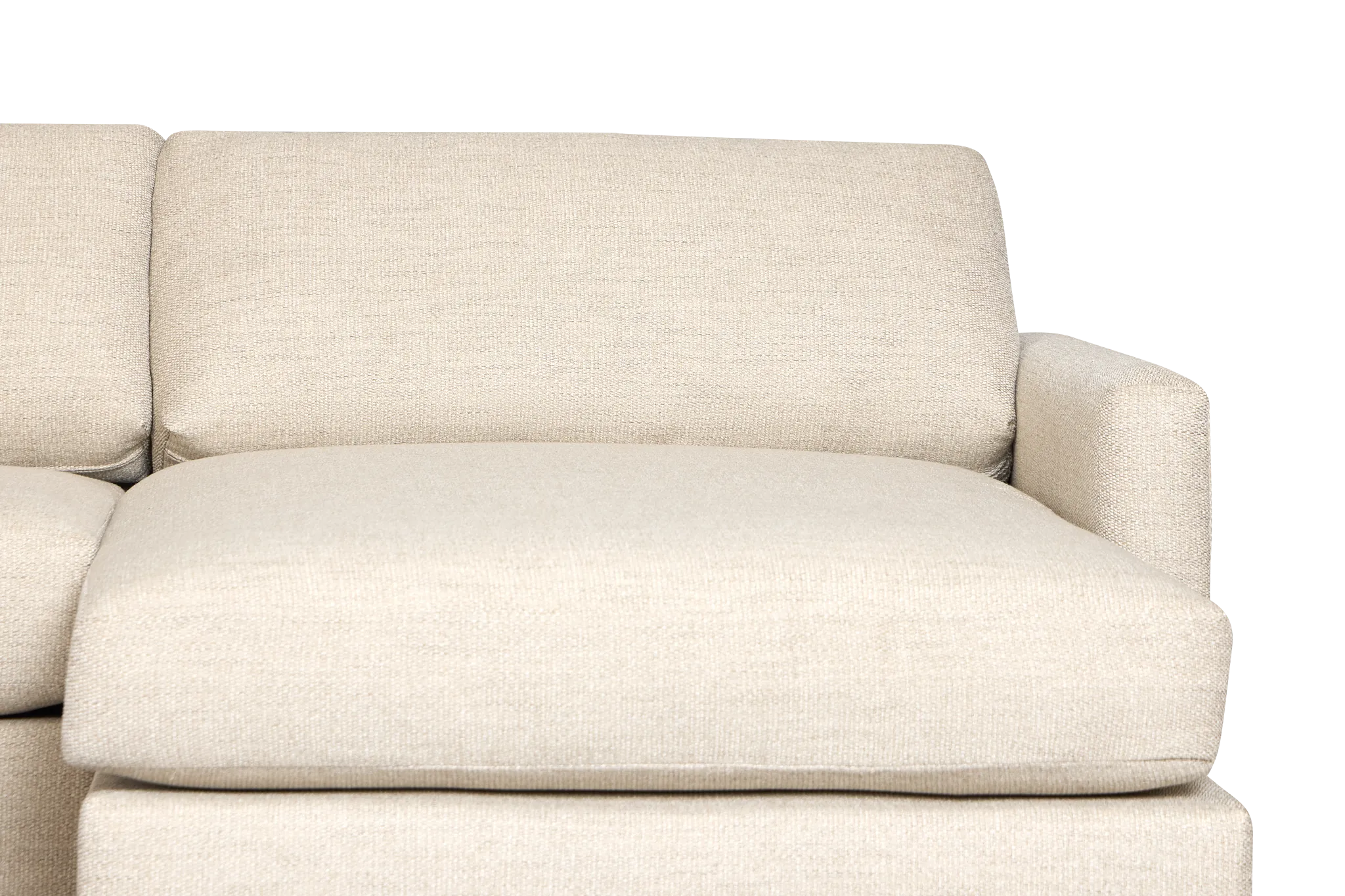 Maxwell Light Gray Fabric Large Right Chaise Sectional