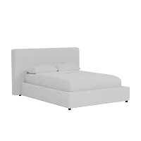Grayton Delray Pewter 44" Upholstered Platform Bed