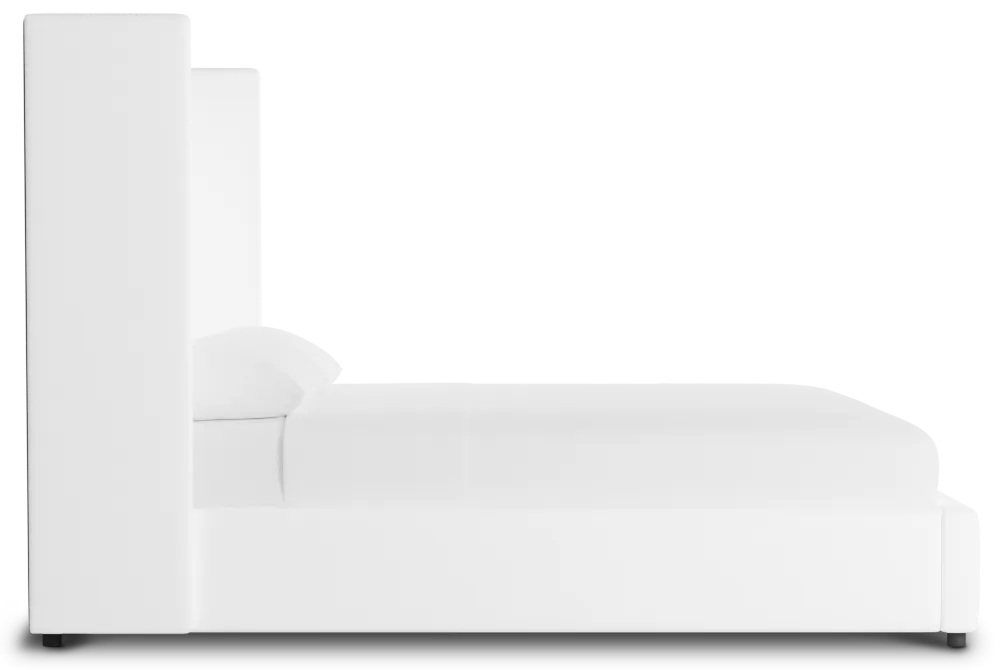 Captiva Peyton White 60" Upholstered Shelter Bed