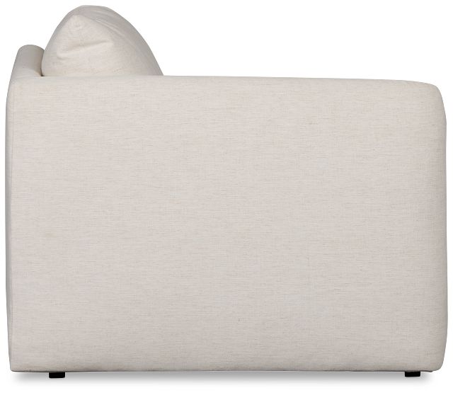 Serena White Fabric Left Chair