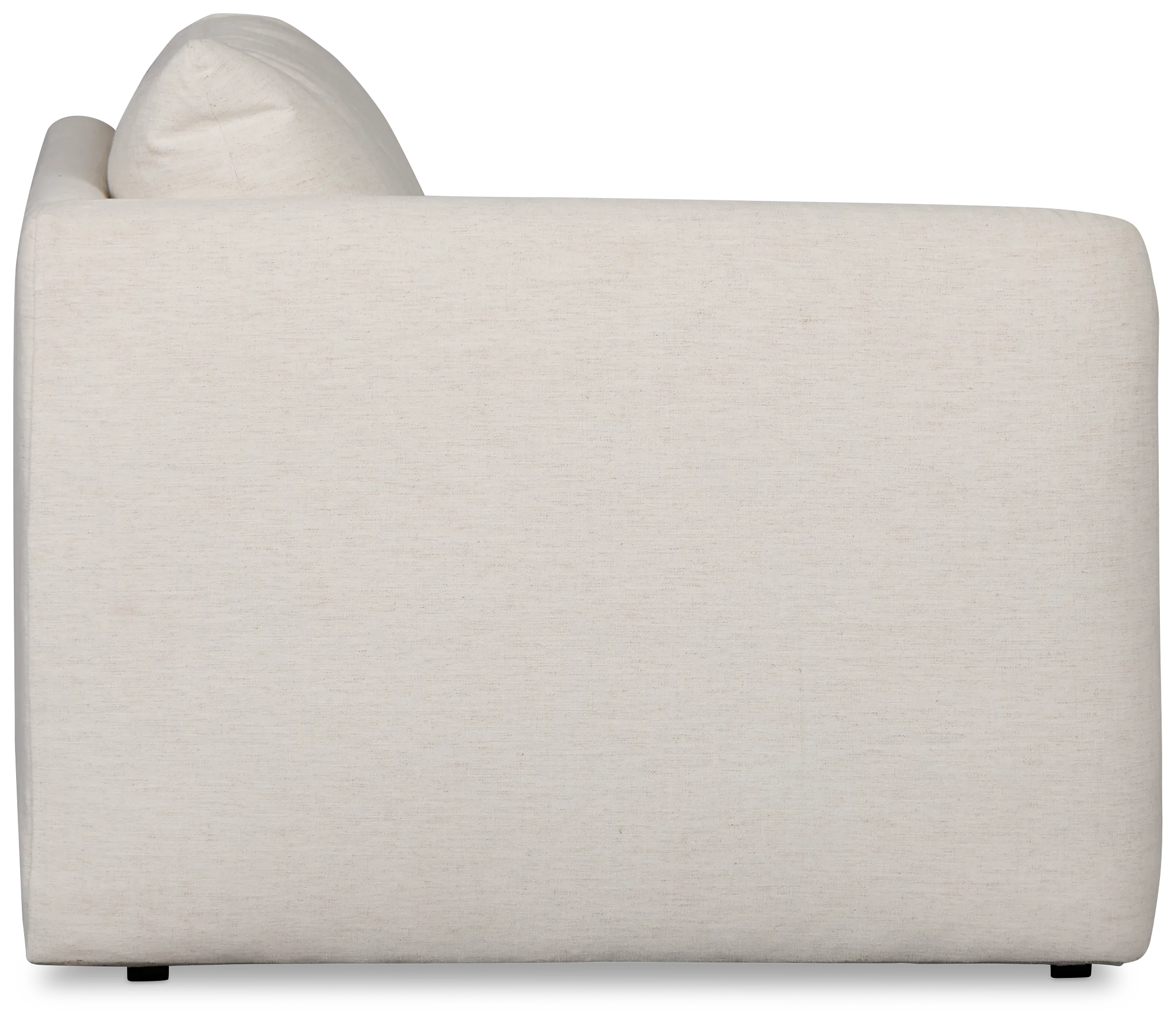 Serena White Fabric Left Chair