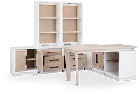 Boca Grande Light Tone Large L Wall Desk