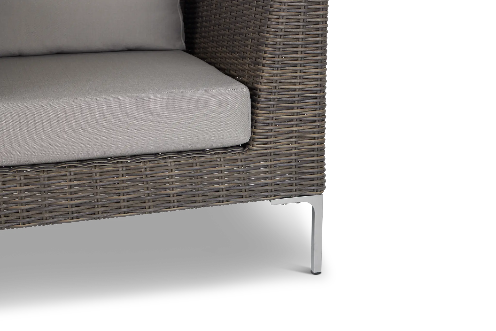Tulum Gray Woven Cushioned Arm Chair Tulum Gray Woven Cushioned Arm Chair
