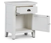 Bismark White Storage Accent Table