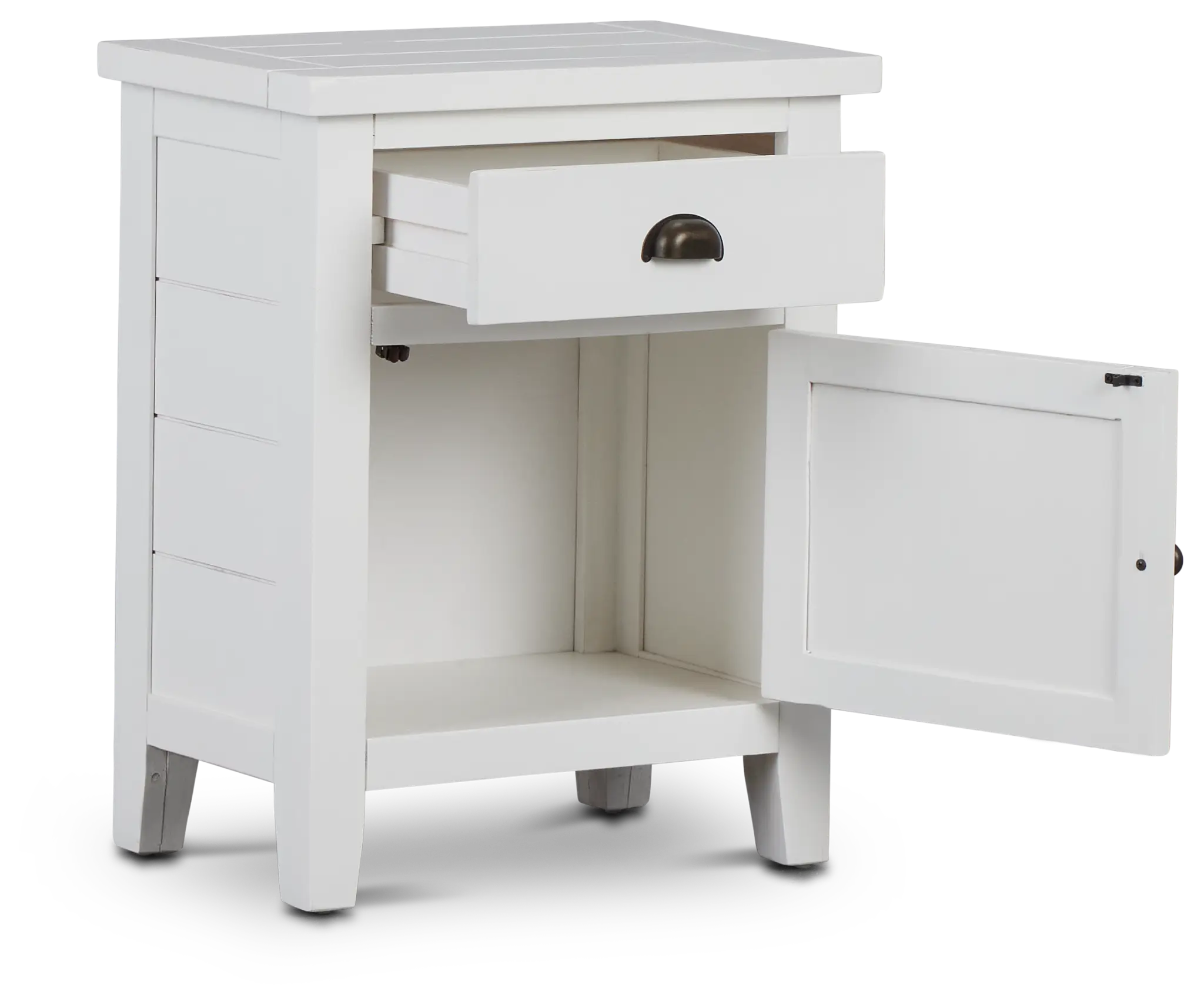 Bismark White Storage Accent Table Bismark White Storage Accent Table