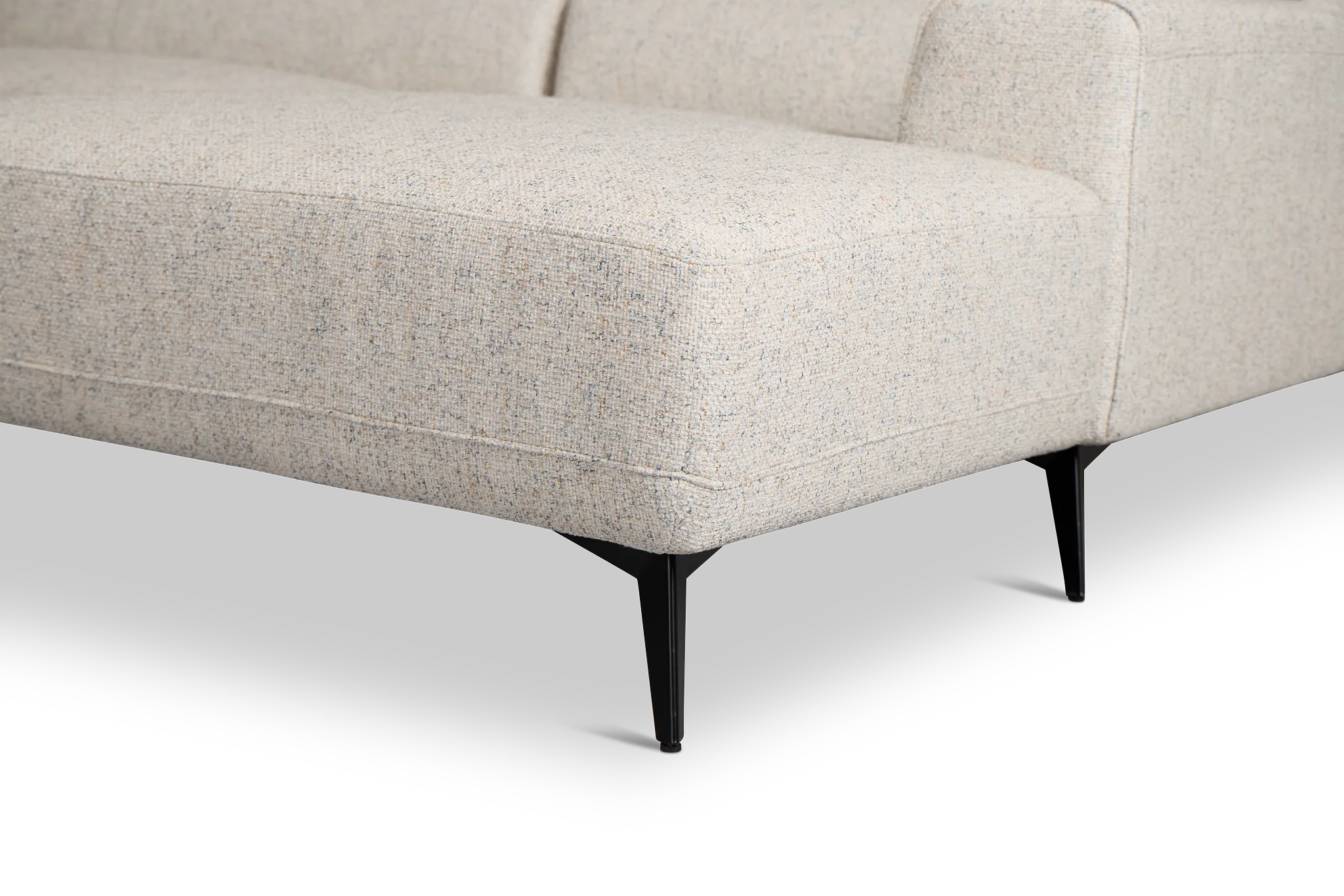 Alina Beige Fabric Medium Right Chaise Sectional