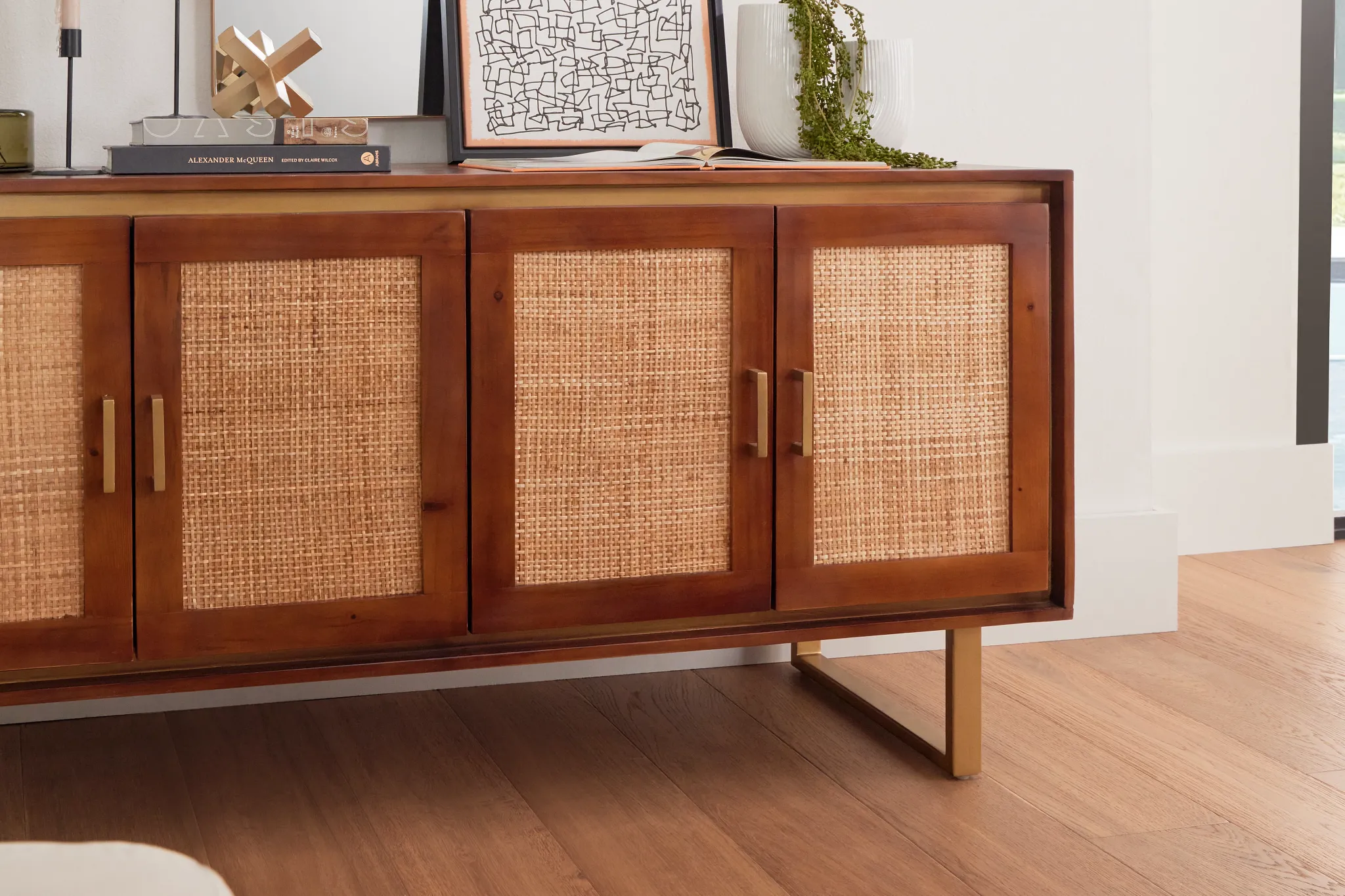 Briar Mid Tone Four-door Cabinet