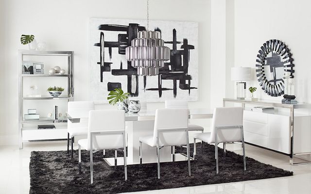 Miami White 94" Rectangular Table