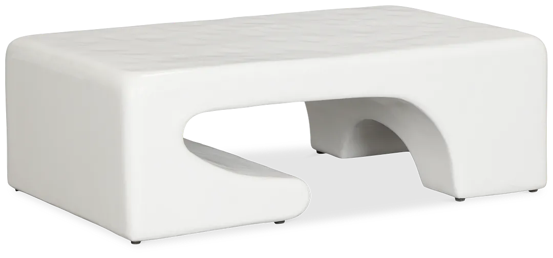 Layla White Rectangular Coffee Table