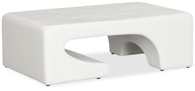 Layla White Rectangular Coffee Table