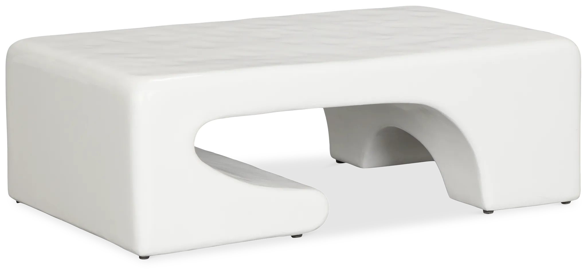 Layla White Rectangular Coffee Table