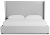 Captiva Delray Light Gray 60" Upholstered Shelter Bed