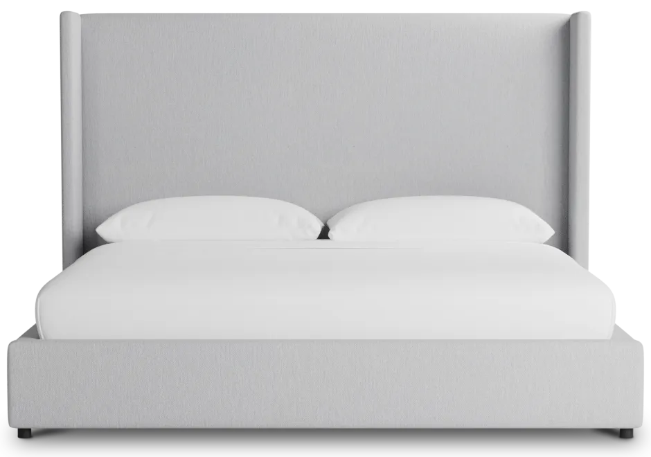 Captiva Delray Light Gray 60" Upholstered Shelter Bed