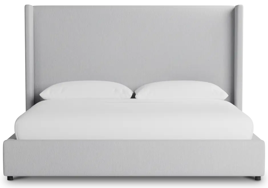 Captiva Delray Light Gray 60" Upholstered Shelter Bed Captiva Delray Light Gray 60" Upholstered Shelter Bed