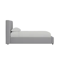Grayton Delray Light Gray 44" Upholstered Platform Bed