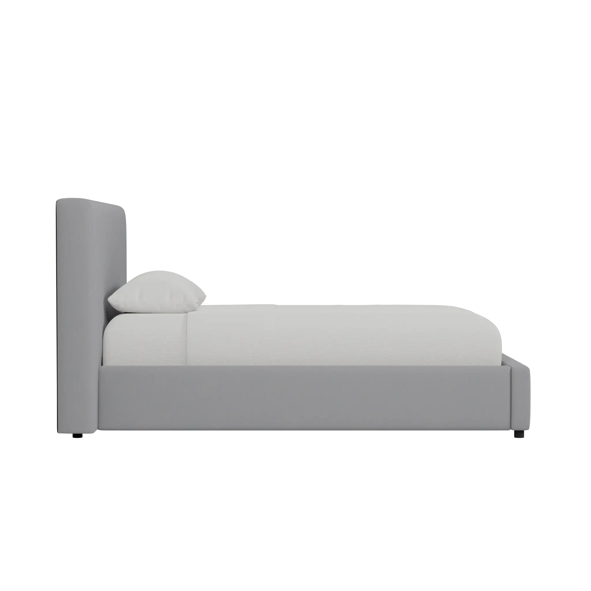 Grayton Delray Light Gray 44" Upholstered Platform Bed Grayton Delray Light Gray 44" Upholstered Platform Bed